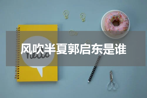 风吹半夏郭启东是谁