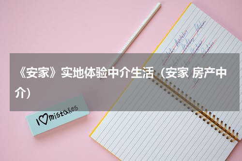 《安家》实地体验中介生活（安家 房产中介）