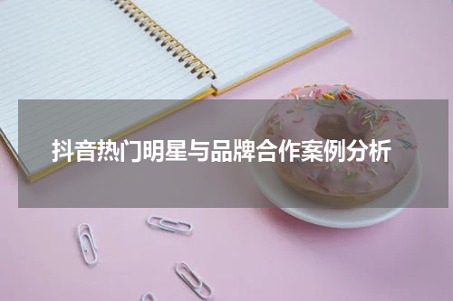  抖音热门明星与品牌合作案例分析
