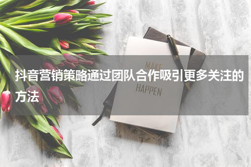 抖音营销策略通过团队合作吸引更多关注的方法