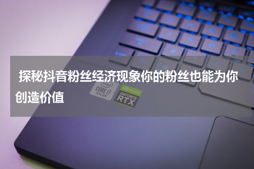  探秘抖音粉丝经济现象你的粉丝也能为你创造价值