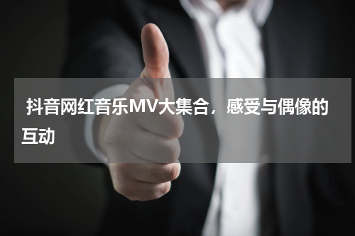  抖音网红音乐MV大集合，感受与偶像的互动