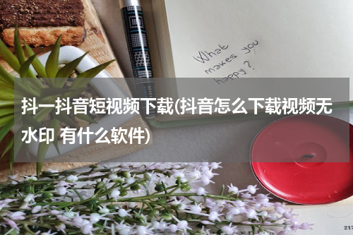 抖一抖音短视频下载(抖音怎么下载视频无水印 有什么软件)
